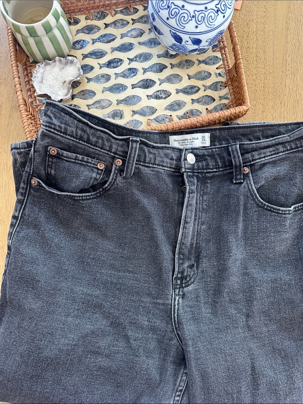 Abercrombie & Fitch The Ankle Straight Ultra High Rise